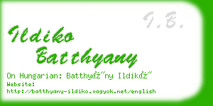 ildiko batthyany business card